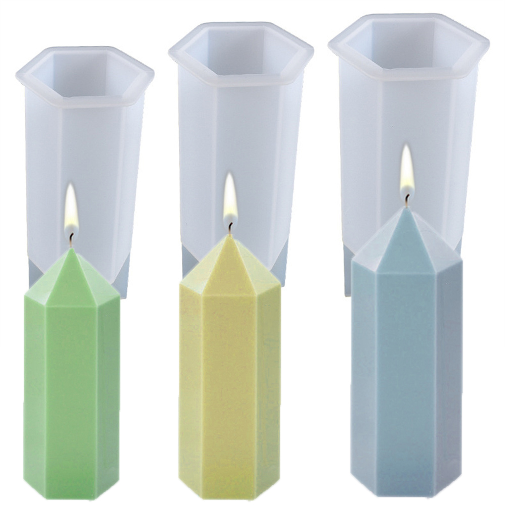 Soap Making At Home - 3D Hexagonal Column Candle Molds Silicone