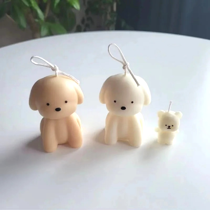 Soap Making At Home - 3D Puppy Scented Candle Silicone Mold
