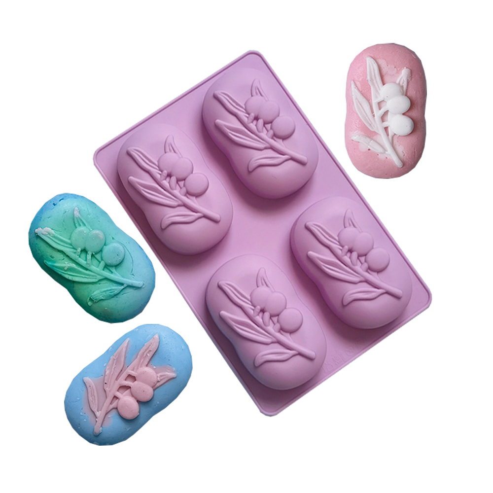 4 Cavities Oval Olive Tree Sil - Soap Making Things recension och pris