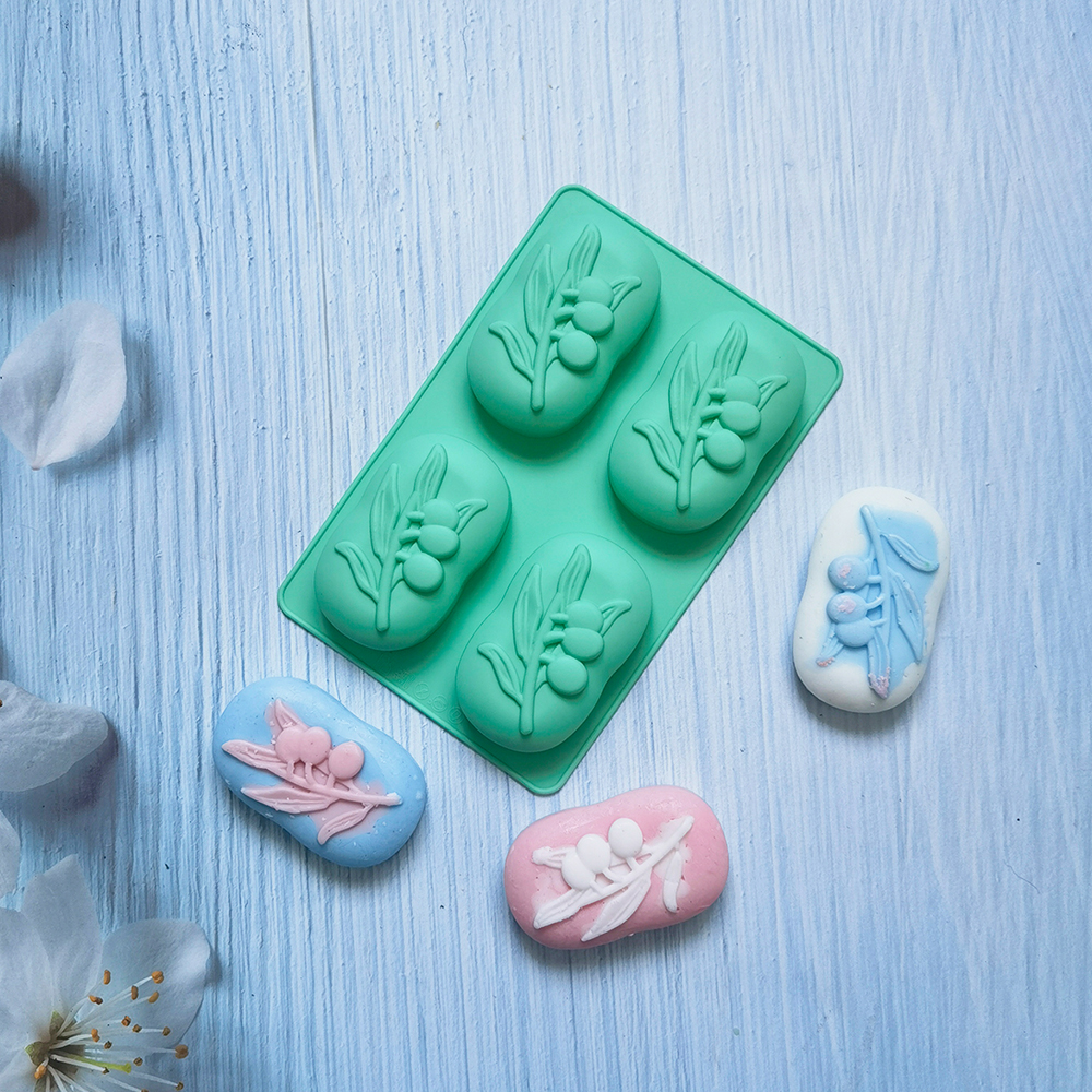 4 Cavities Oval Olive Tree Sil - Soap Making Things recension och pris