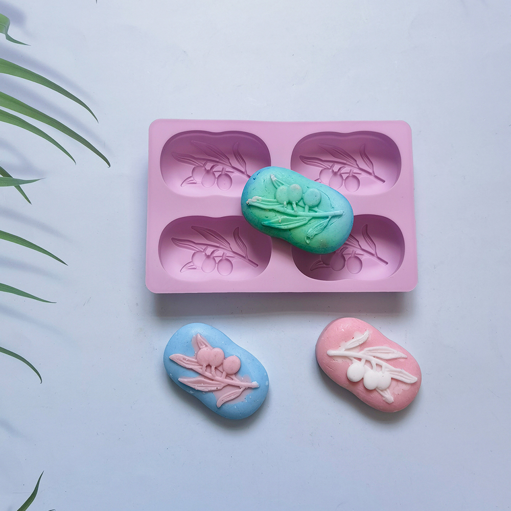 4 Cavities Oval Olive Tree Sil - Soap Making Things recension och pris