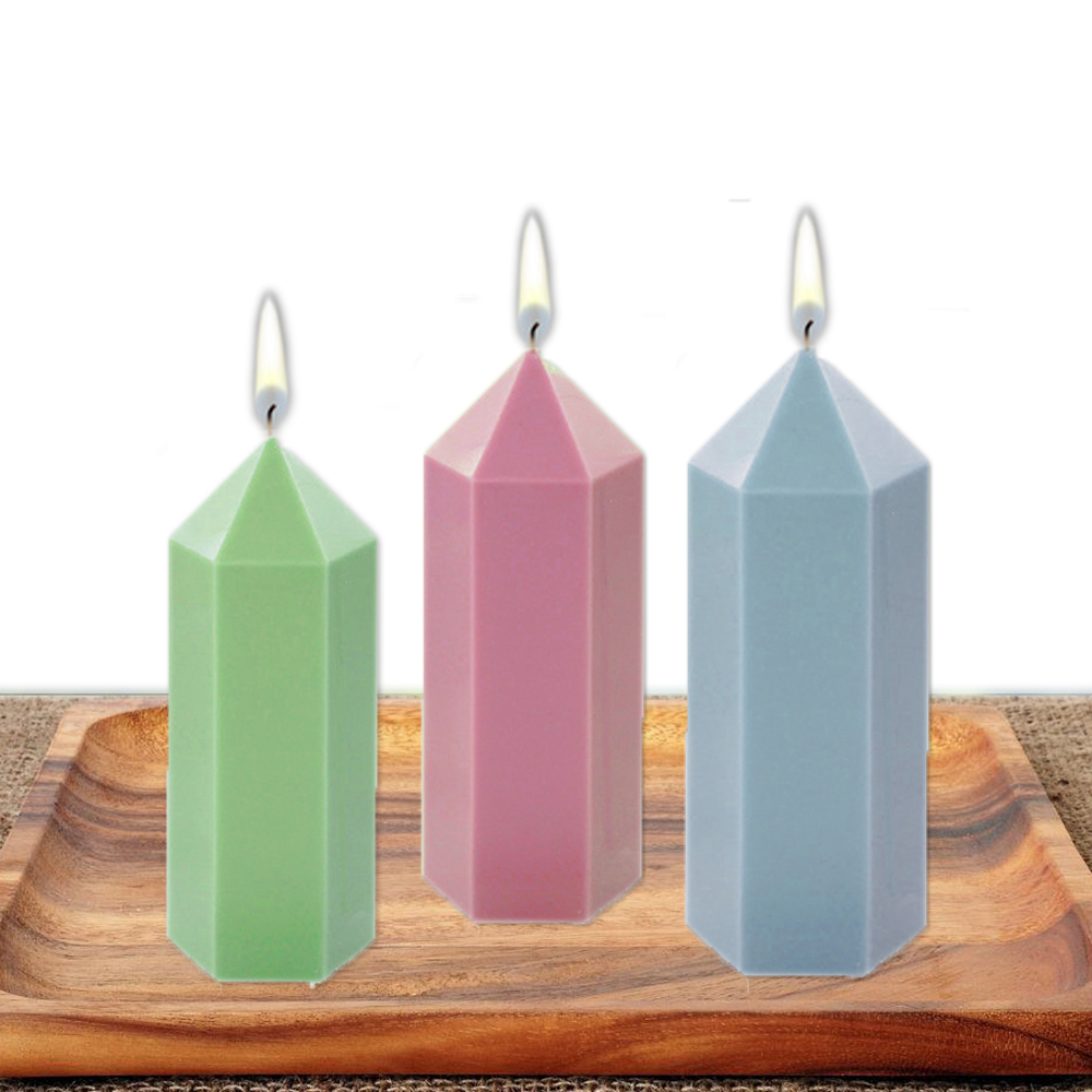 3D Hexagonal Column Candle Mol - Soap Making At Home recension och pris