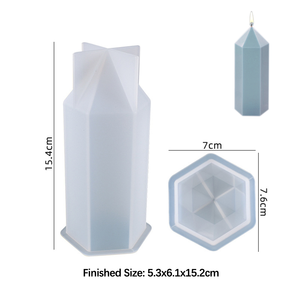 3D Hexagonal Column Candle Mol - Soap Making At Home recension och pris