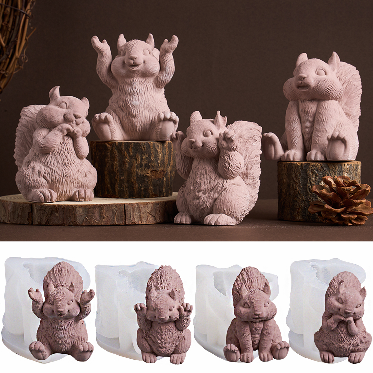 3D Squirrel Candle Mold DIY Cu - Soap Making Art recension och pris