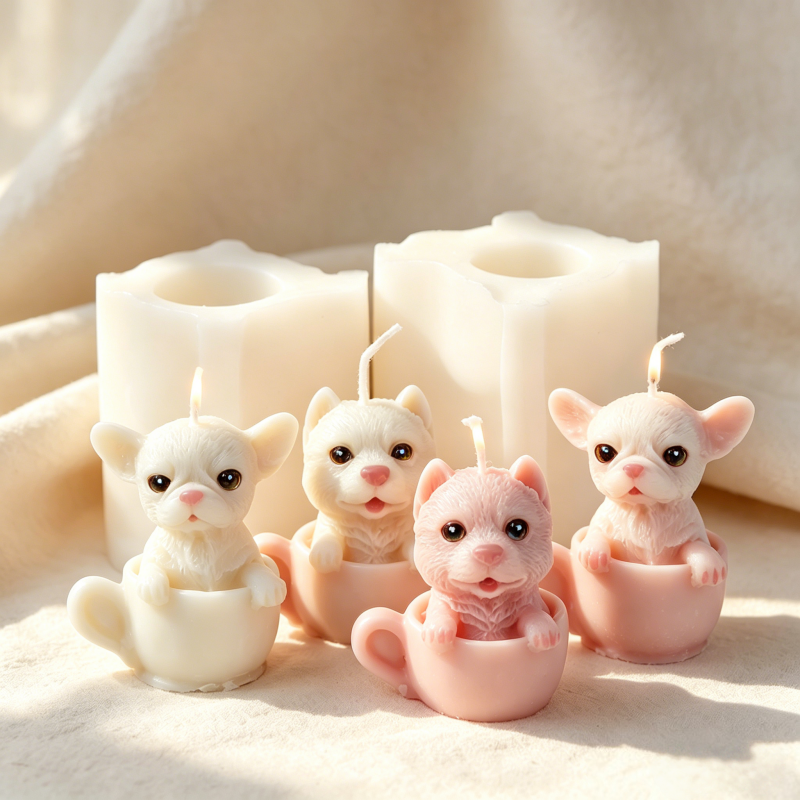Cute Dog Cup Shaped Silicone M - Soap Making Jug recension och pris