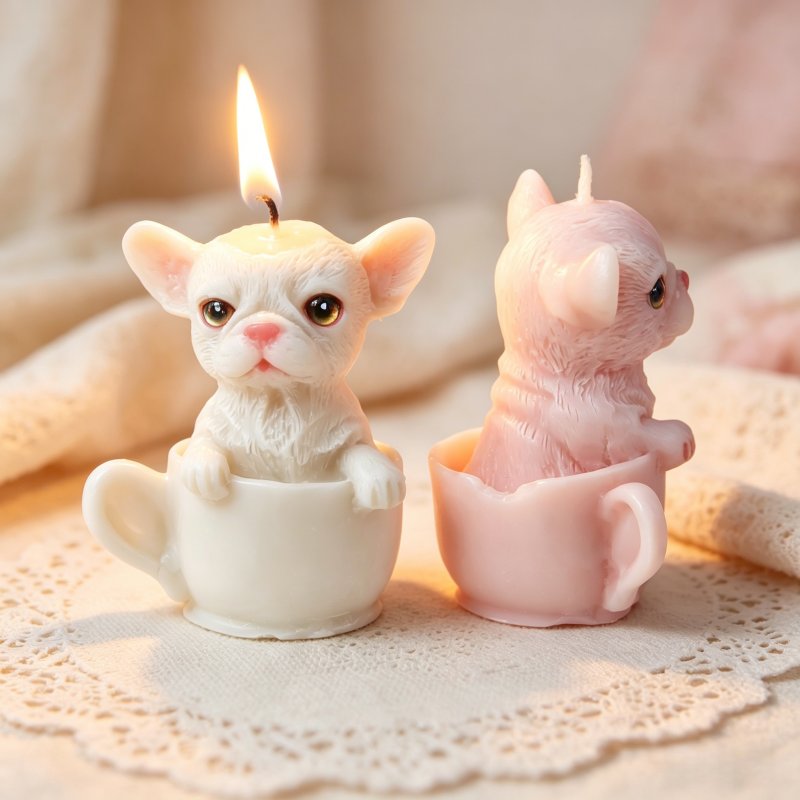 Cute Dog Cup Shaped Silicone M - Soap Making Jug recension och pris