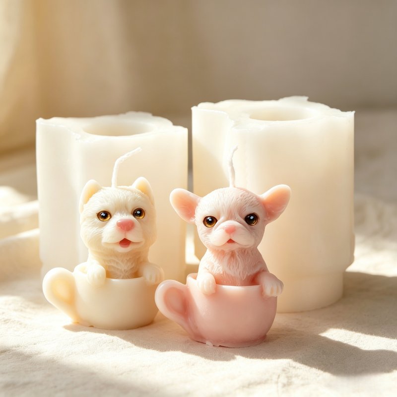 Cute Dog Cup Shaped Silicone M - Soap Making Jug recension och pris