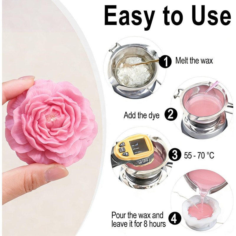4Flower Candle Mold Set，Used f - Soap Making Things recension och pris