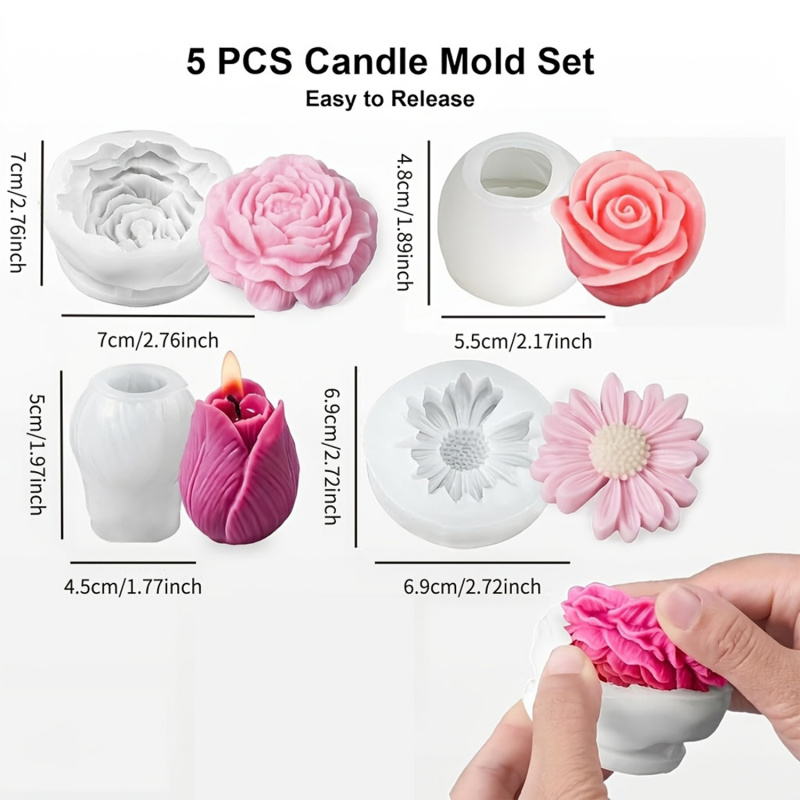4Flower Candle Mold Set，Used f - Soap Making Things recension och pris