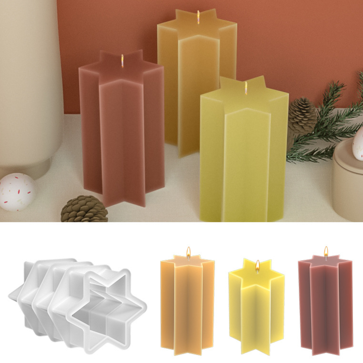 3D Hexagonal Column Silicone C - Soap Making Art recension och pris