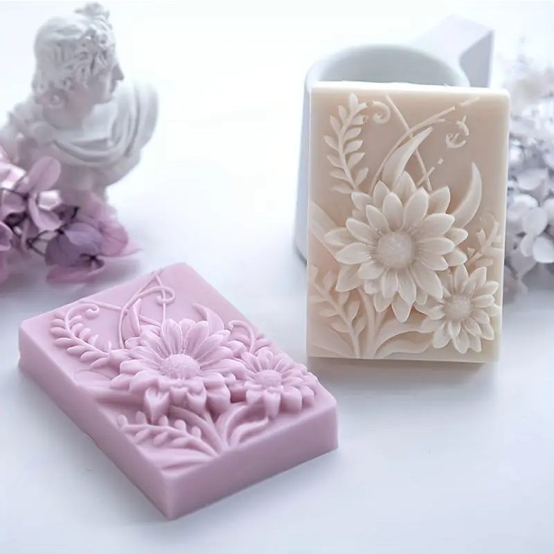 3D Flower Square Soap Silicone - Soap Making Things recension och pris
