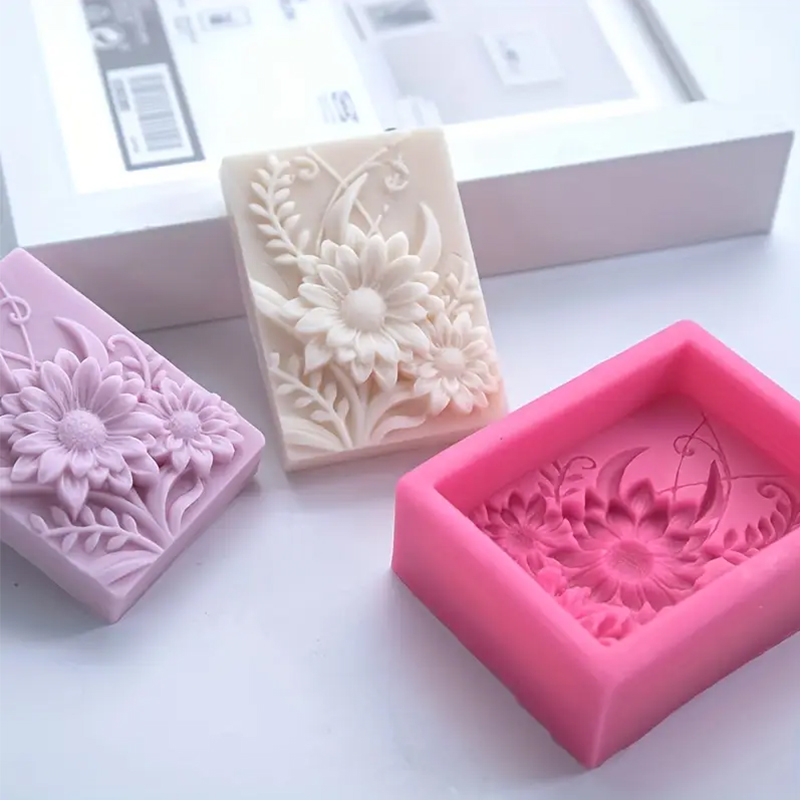 3D Flower Square Soap Silicone - Soap Making Things recension och pris