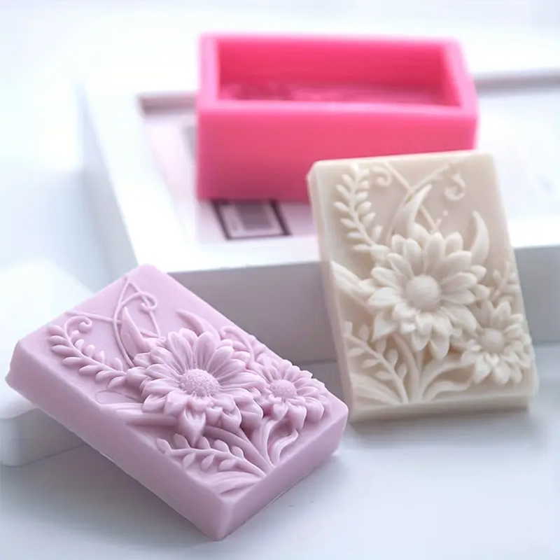 3D Flower Square Soap Silicone - Soap Making Things recension och pris