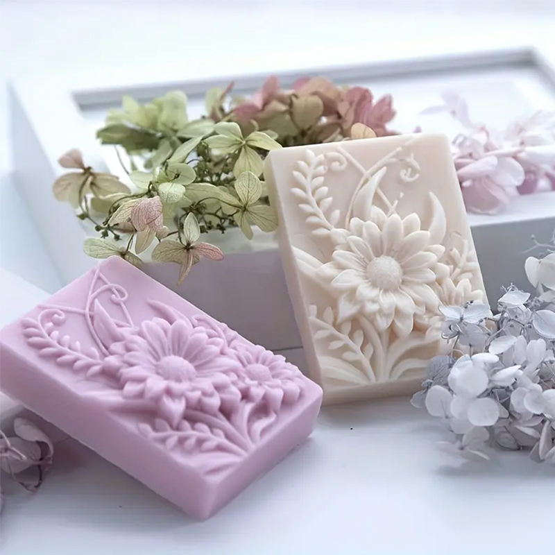 3D Flower Square Soap Silicone - Soap Making Things recension och pris