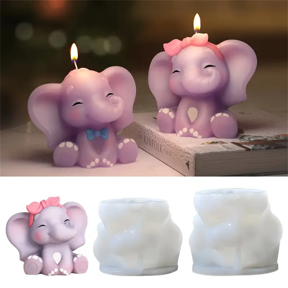 1pc 3D Elephant Candle Silicon - Soap Making At Home recension och pris