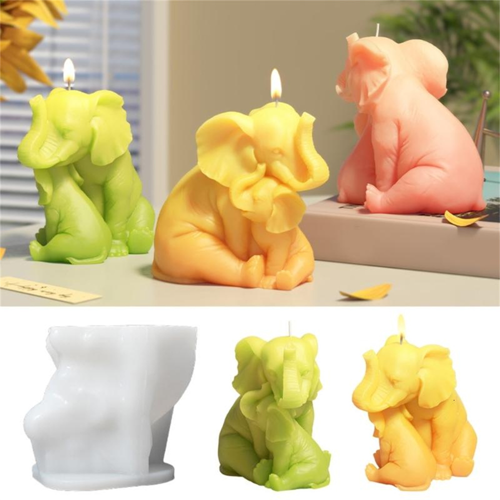 1pc 3D Elephant Candle Silicon - Soap Making At Home recension och pris