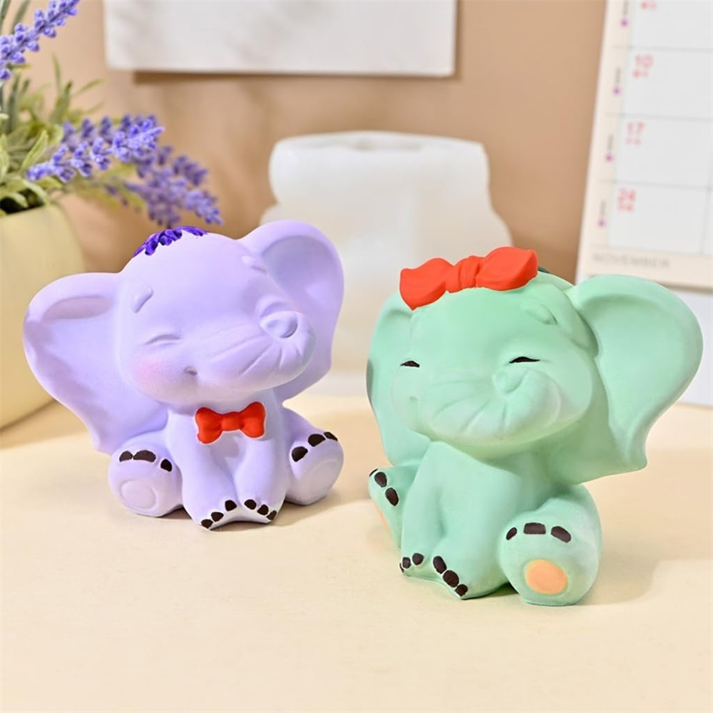 1pc 3D Elephant Candle Silicon - Soap Making At Home recension och pris