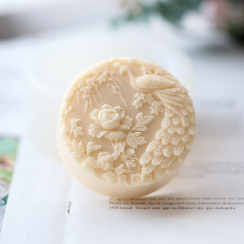Peacock Flower Pattern Silicon - Soap Making Art recension och pris